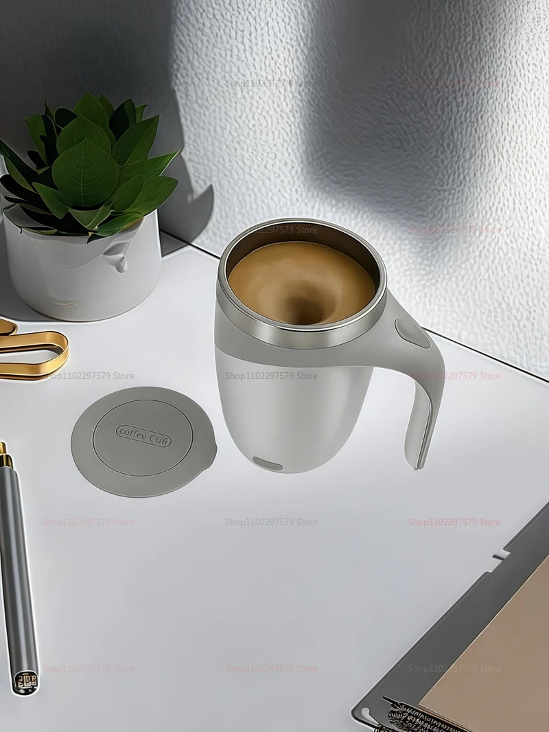 Automatic Stirring Cup Portable Rechargeable Stainless Steel Rotating Stirring Coffee Silkshake Cup Suitable For Home Travel