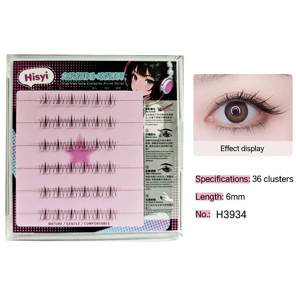 6Pairs Self-Adhesive Eyelash Kit – No Glue Needed, DIY Natural to Glam Look, Soft & Reusable, Certified for Global Beauty Users