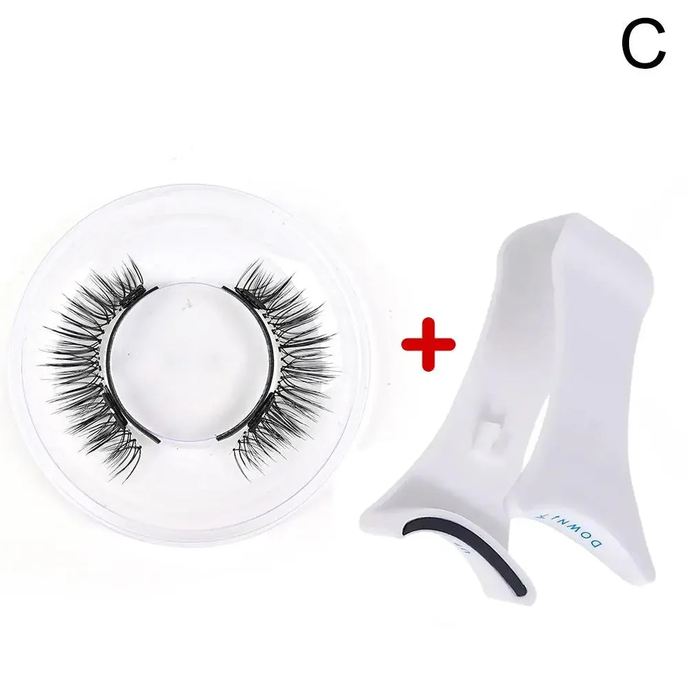 1pair Magnetic Eyelashes Handmade 3D Natural Magnetic False Eyelashes Reusable Magnetic Eyelashes Tweezers Set Wholesale
