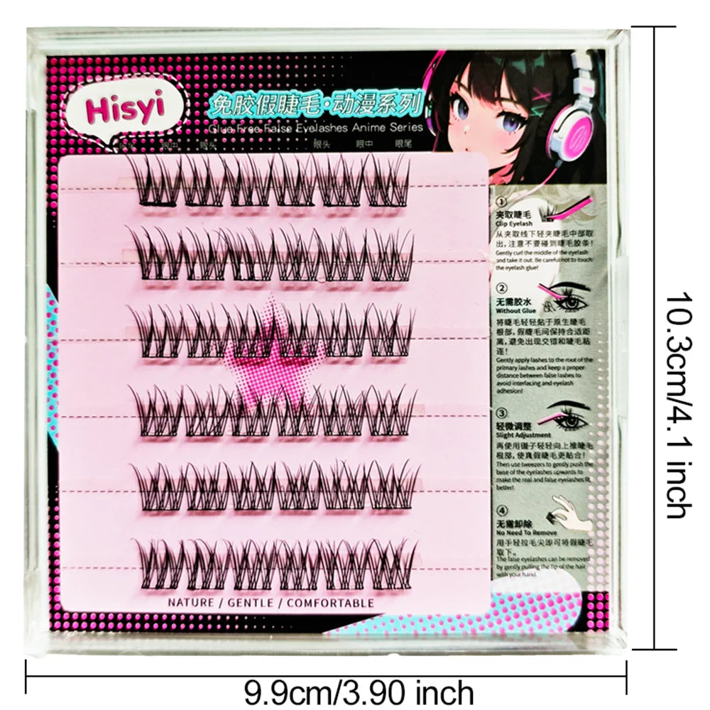 6Pairs Self-Adhesive Eyelash Kit – No Glue Needed, DIY Natural to Glam Look, Soft & Reusable, Certified for Global Beauty Users