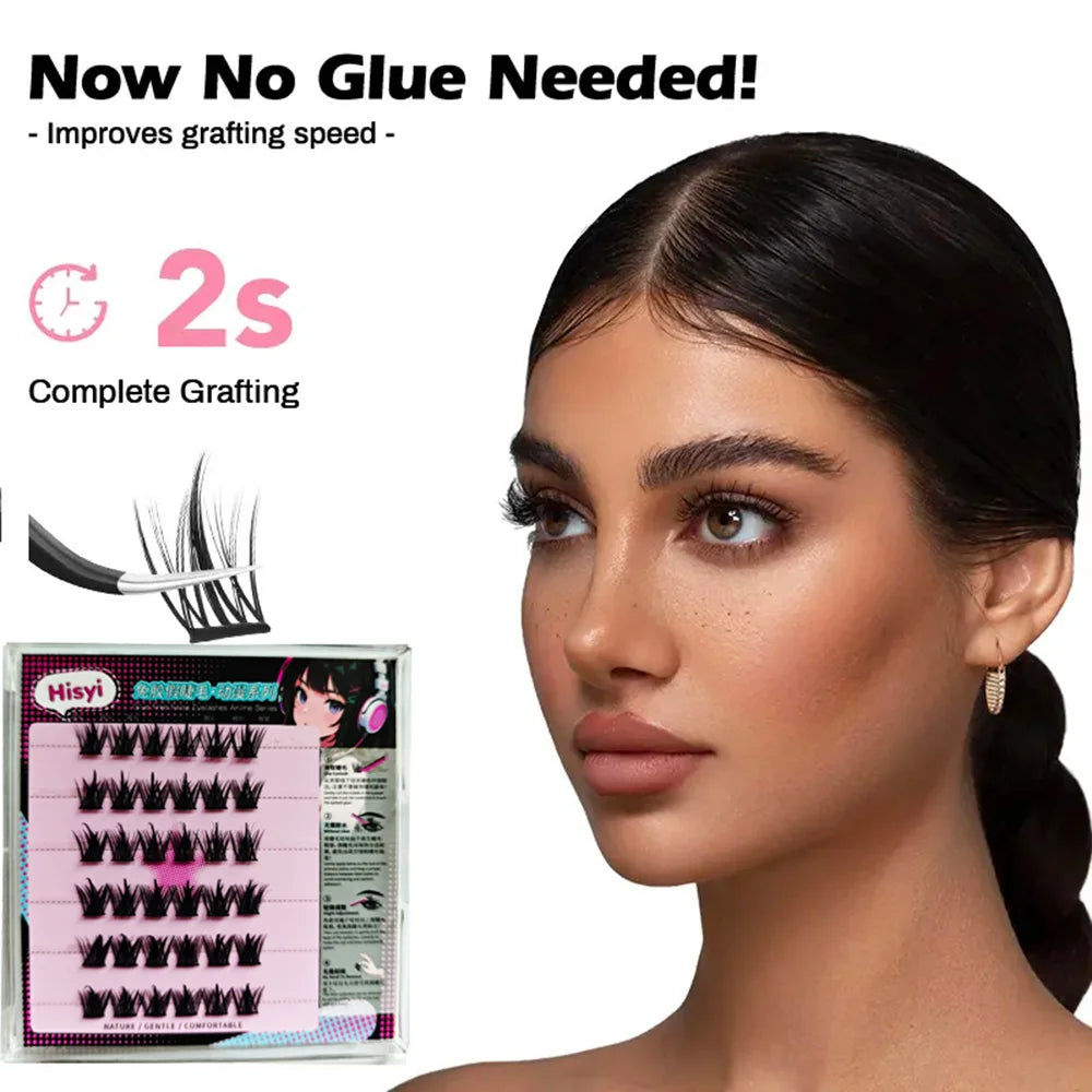 6Pairs Self-Adhesive Eyelash Kit – No Glue Needed, DIY Natural to Glam Look, Soft & Reusable, Certified for Global Beauty Users