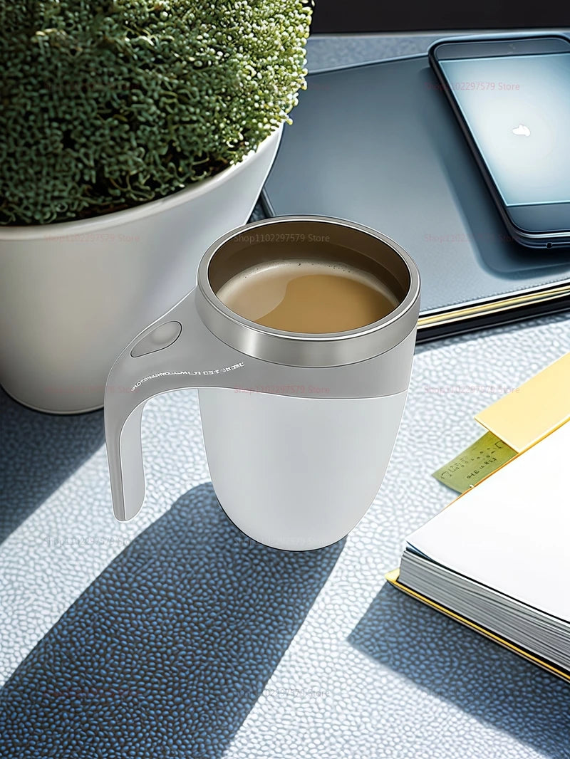 Automatic Stirring Cup Portable Rechargeable Stainless Steel Rotating Stirring Coffee Silkshake Cup Suitable For Home Travel