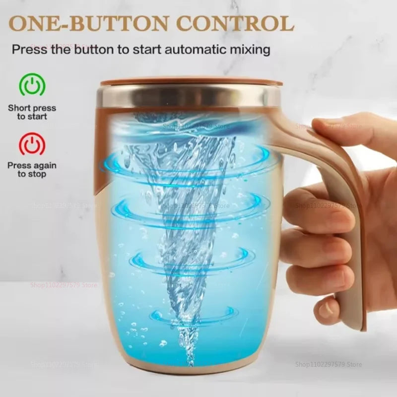 Automatic Stirring Cup Portable Rechargeable Stainless Steel Rotating Stirring Coffee Silkshake Cup Suitable For Home Travel